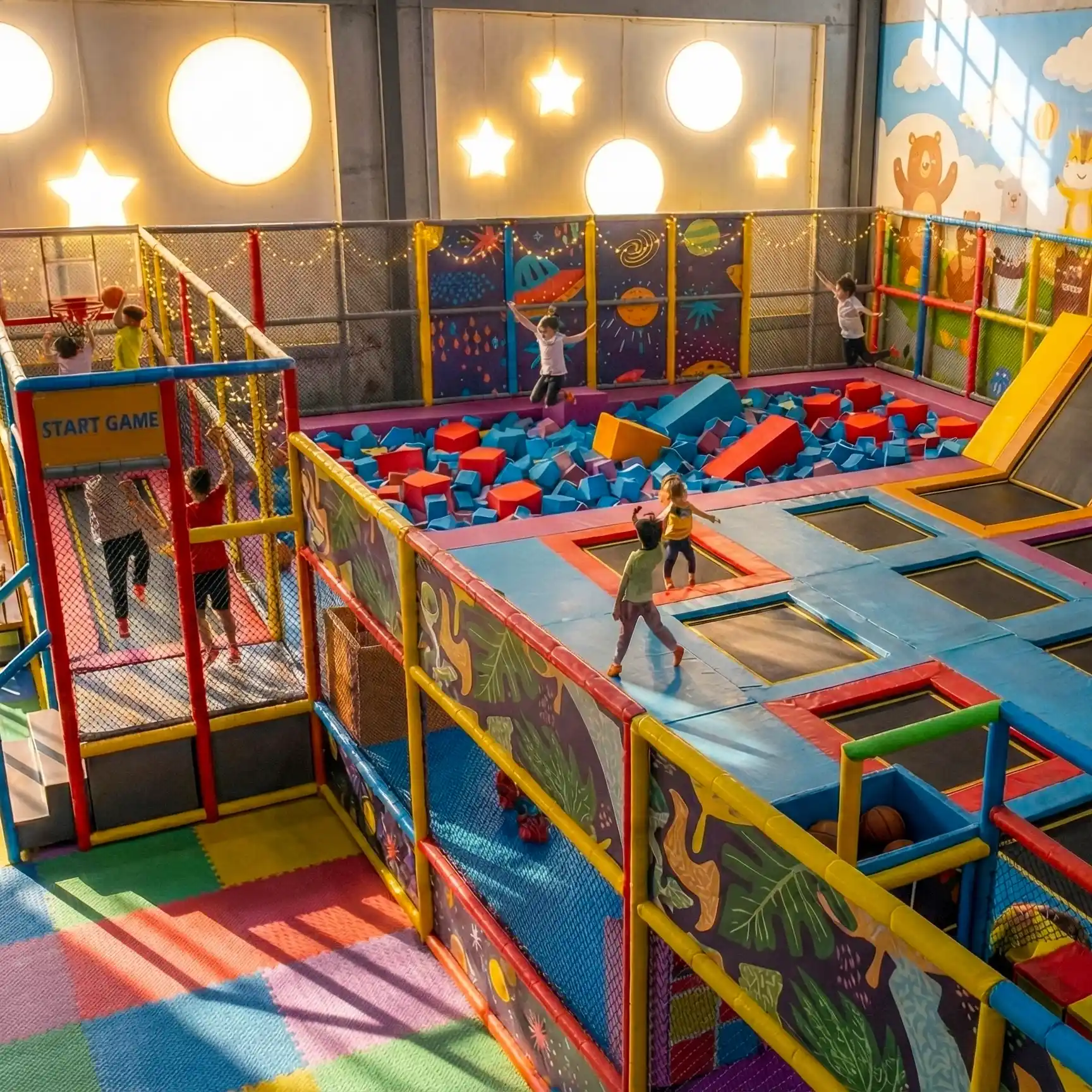 modern çocuk oyun alanı trambolin parkı